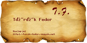 Török Fedor névjegykártya